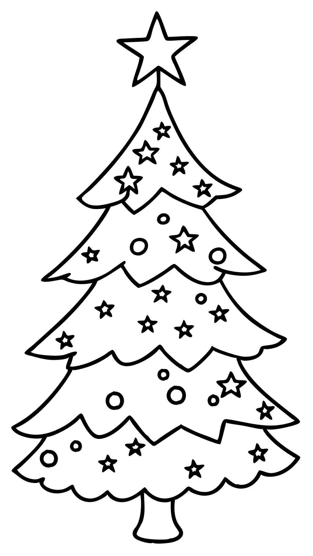 coloriages d’arbre de Noël imprimables